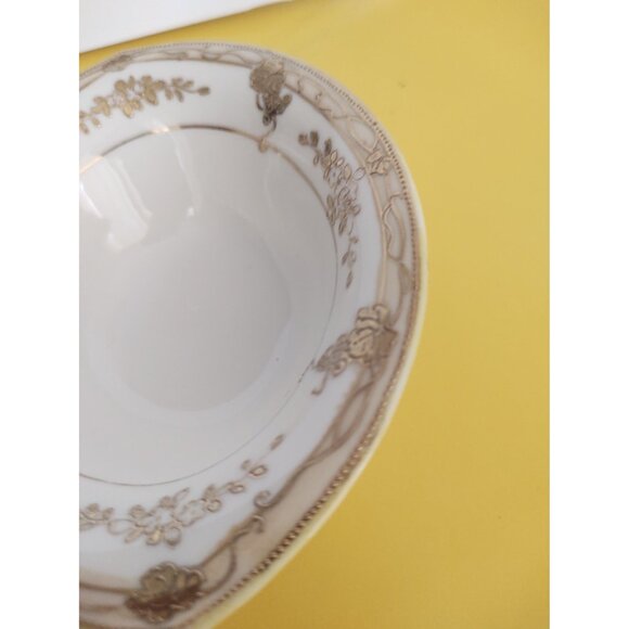 Vintage Hand Painted Nippon Japan Gold Encrusted Candy/Nut Bowl 1950's 5 3/4" - Picture 12 of 15